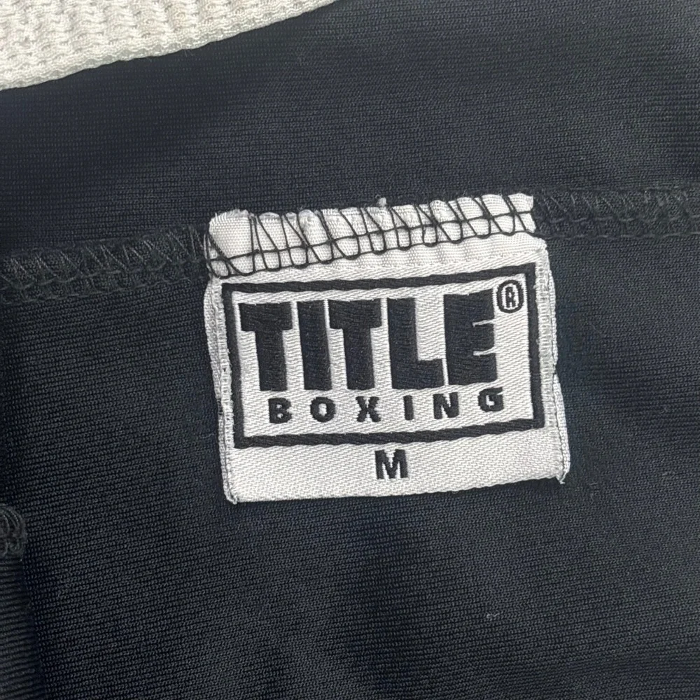 TITLE‎ Boxing Shorts Medium Black White Red Polyester Athletic Mens